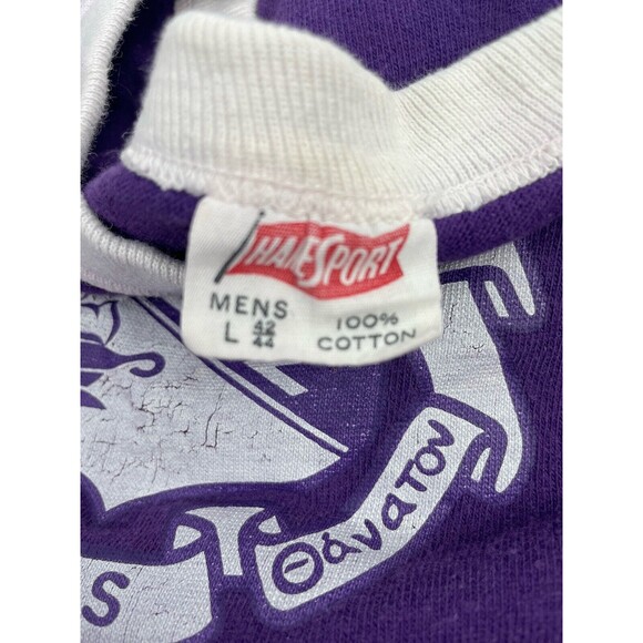 Vintage 70s Sigma Sigma Sigma Sorority Single Stitch Shirt Men’s Medium Purple - Picture 9 of 11